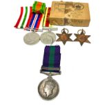 Boxed ww2 G.S.M Palestine medal group to 2982424 pte r.c wallace a&s.h
