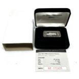 Boxed the new millennium fine silver .999 ingot c.o.a