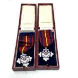 2 boxed silver salvation army medals to major alfred henry ford & mrs major ethel maud ford 13/12/