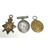 ww1 mons star trio medals to pte j mills yorks. light infantry