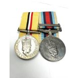 ER.11 Mounted Iraq & Afghanistan medals to 25199767 pte s.v.v lagilagi royal logistic corp