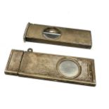 2 vintage silver cigar cutters