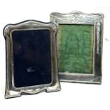 2 silver picture frames largest measures approx 19.5 cm by 14.5 cm