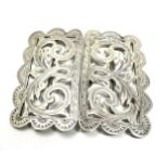 Antique silver nurses buckle