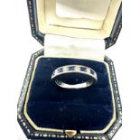 14ct white gold sapphire & diamond ring (3.8g)
