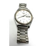 Vintage stainless steel Gents seiko automatic wristwatch 6309-8970 the watch balance spins freely