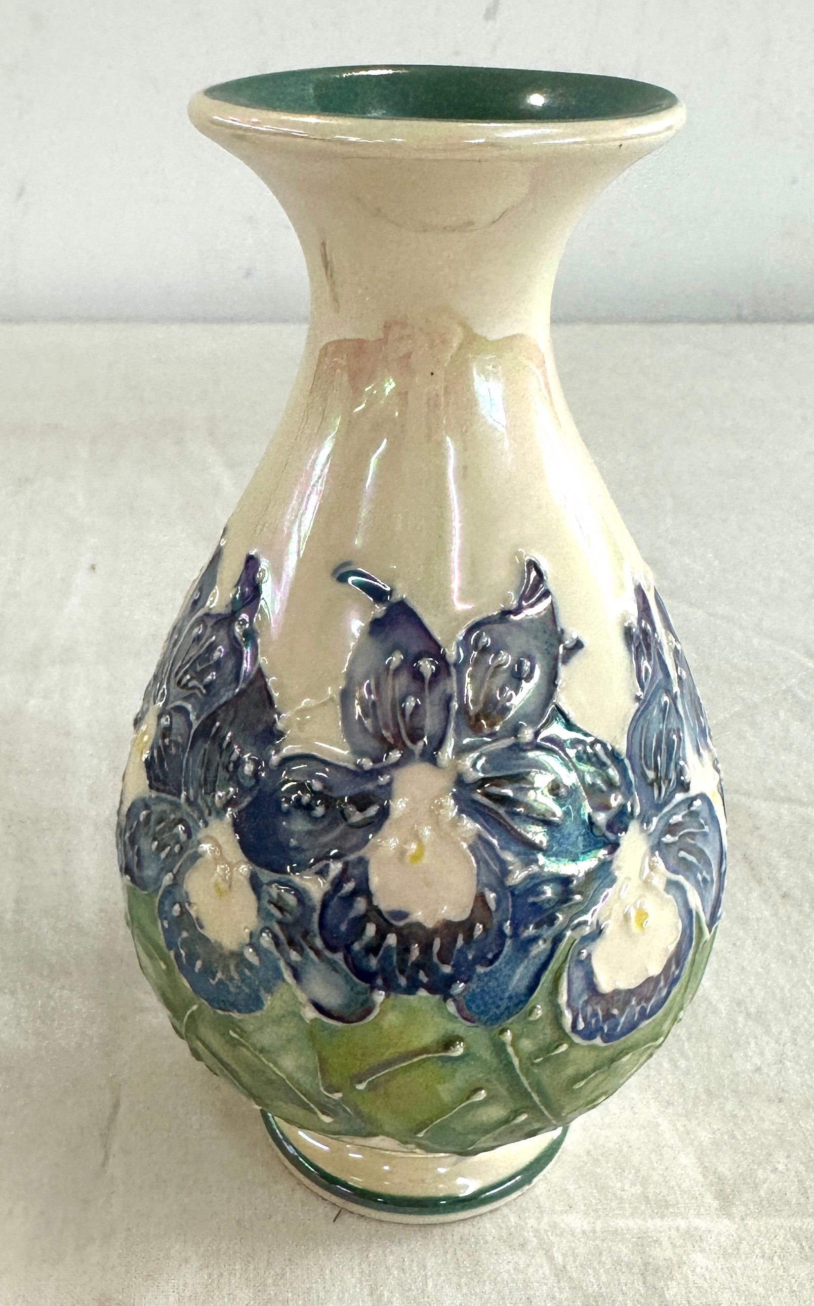 1999 Mini violet Moorcroft vase 5.5 inches tall signed