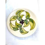 Small moorcroft side plate 6.5 inches diameter