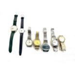 Collection of 9 vintage gents swiss mad mechanical gents wrist watches including mido and rone