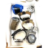 Selection of gents wrist watches includes Pulsar, Diesel, Casio etc