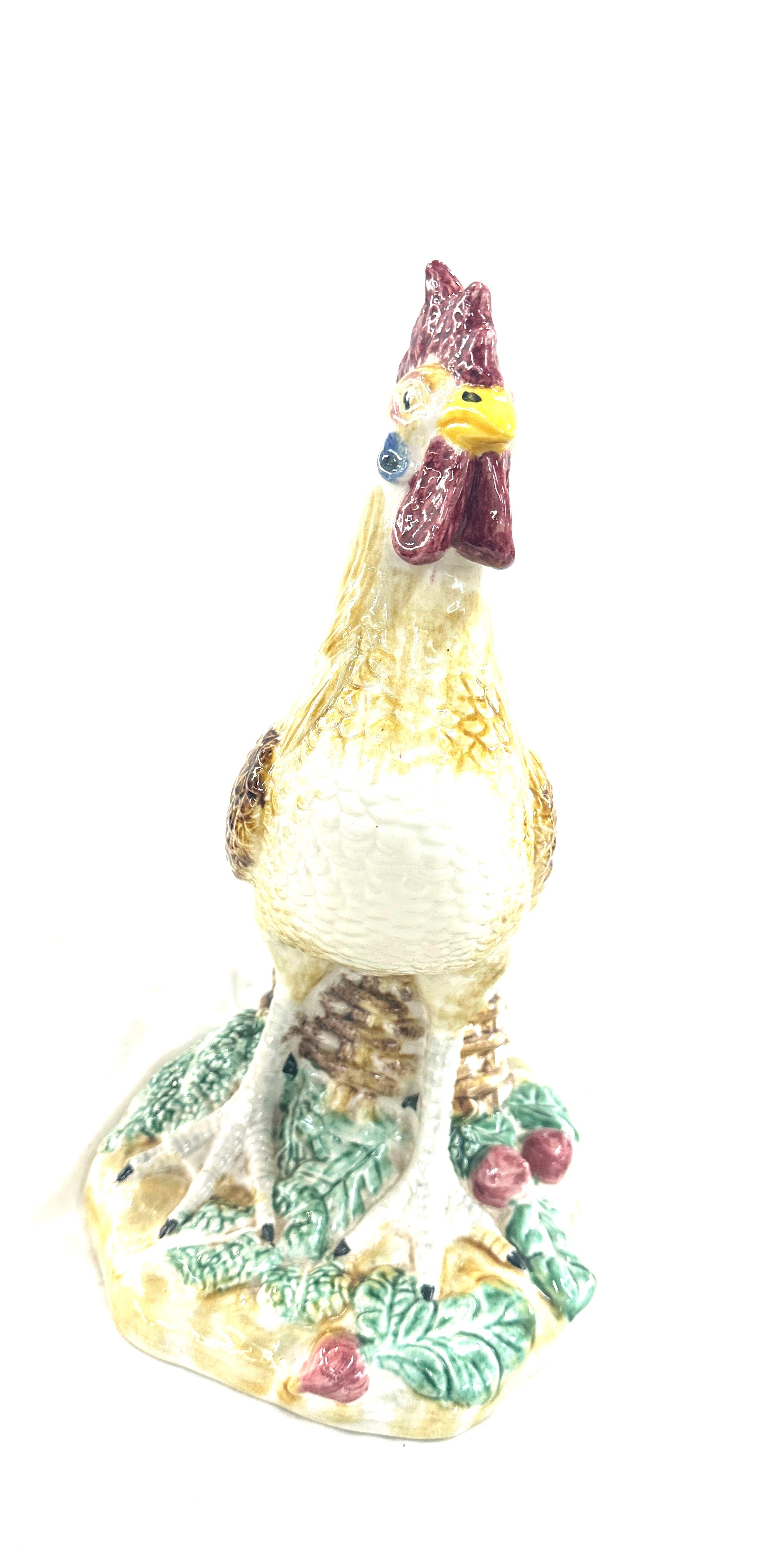 Vintage pottery chicken, made in Portugal height approximately 18 inches - Bild 5 aus 10