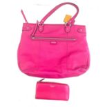 Authentic Coach ladies pink hand bag and matching purse