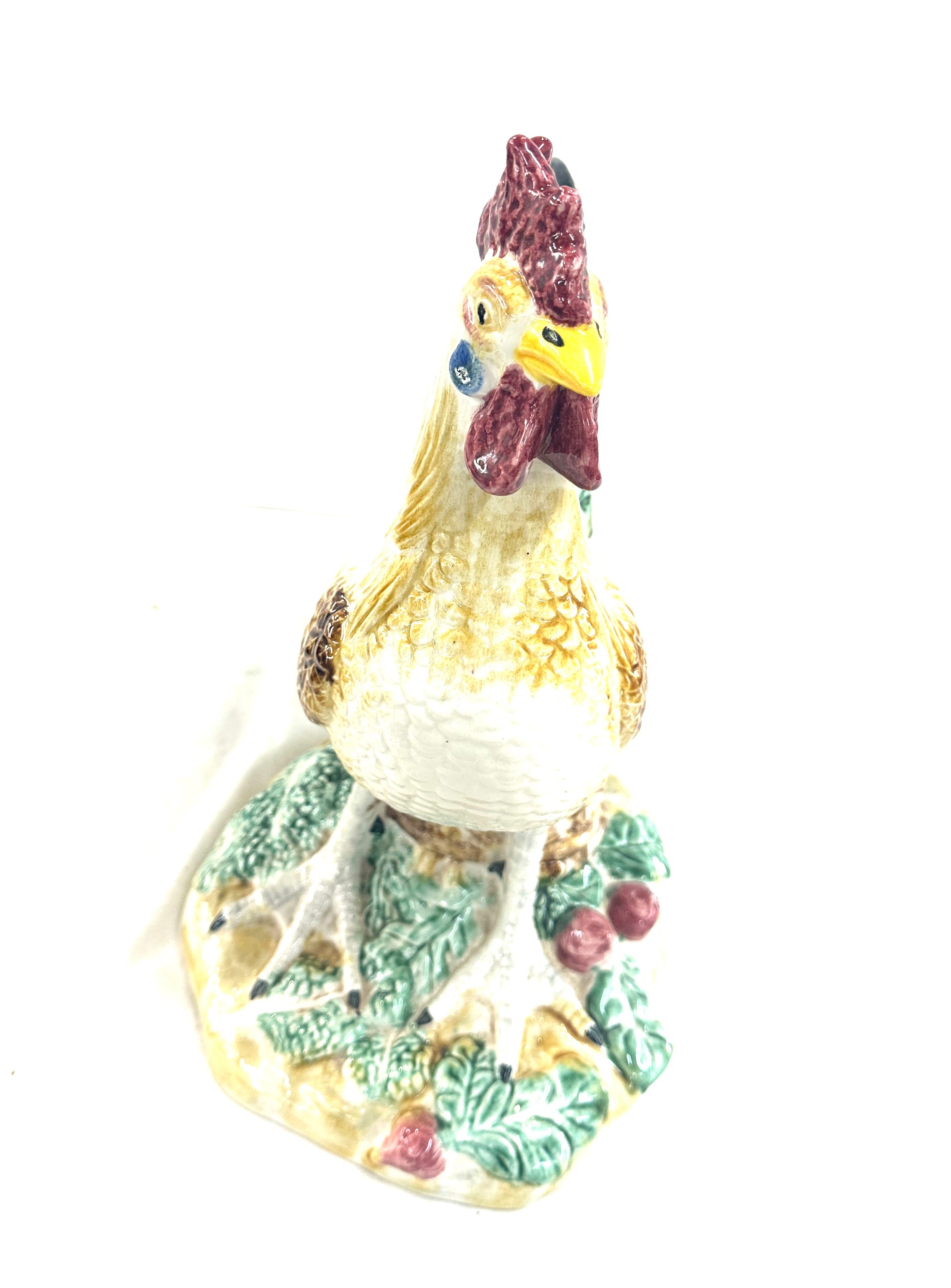 Vintage pottery chicken, made in Portugal height approximately 18 inches - Bild 6 aus 10