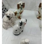 Selection of Staffordshire style dog figures