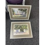 2 Framed Paintings by Andrew John measures approximately 23 inches by 19 inches