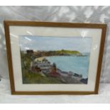 Signed framed water colour Delia Prudence measures approx 19.5 inches wide by 15.5 inches tall