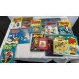 Selection of vintage childrens hardback books to include Rupert, Beano etc