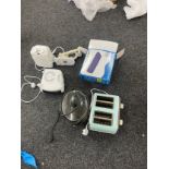 Selection of eletcricals to include heaters, air bed, kettle etc