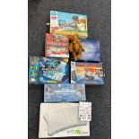 Selection of vintage and later toys and games to include Pebli toys virtual play, wii fit board,