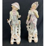 Pair of Meissen style figure height approximately 12.5 inches