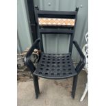 4 Stacking metal garden chairs