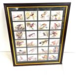 Framed Imperial collection cigarette cards frame measures approximately 20 inches tall 17 inches