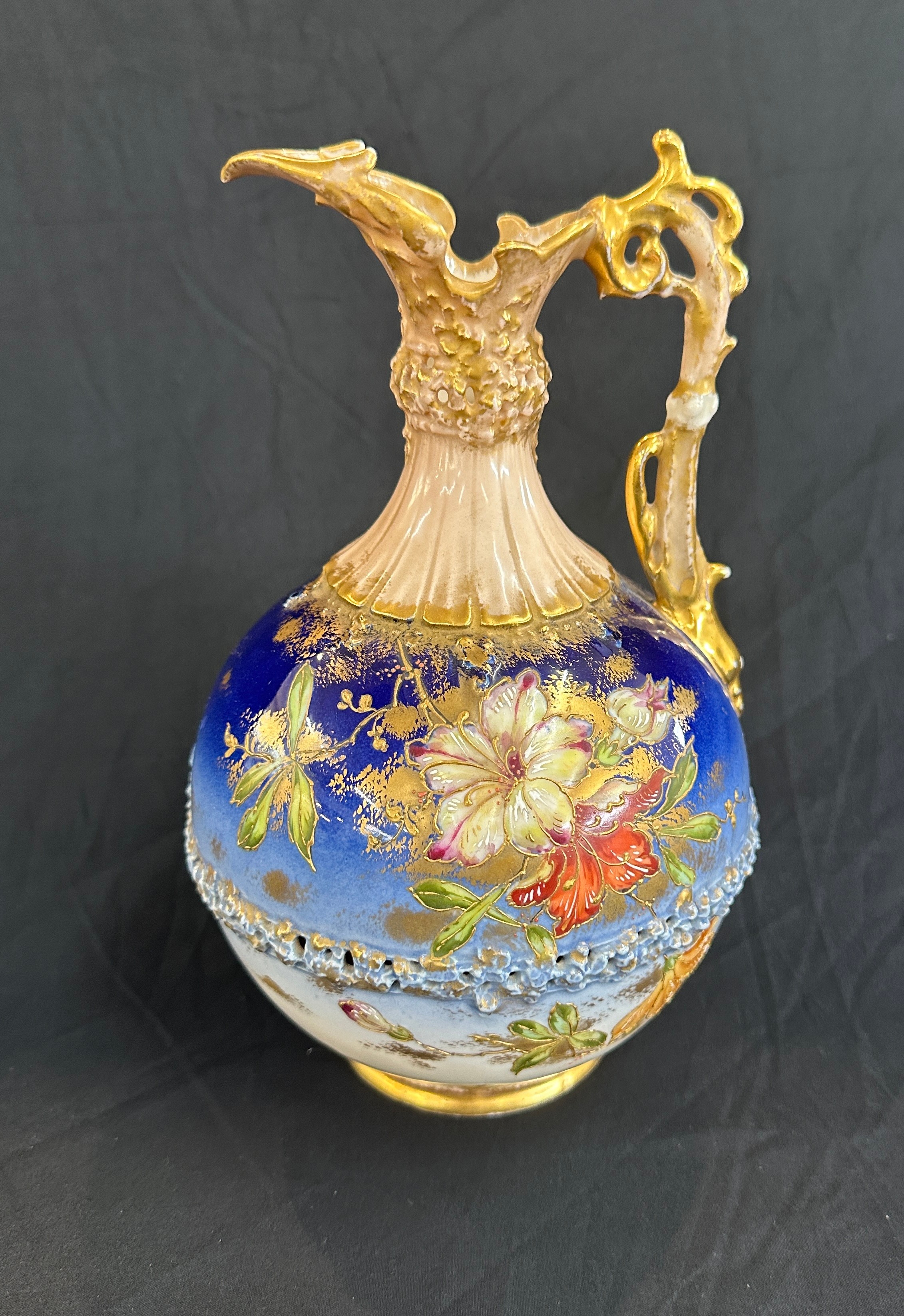 Wien Teplits hand painted jug height 9.5 inches tall - Bild 2 aus 6