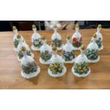 Selection of bells from The Danbury Mint Summer Collection