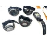 Selection of casio wrist watches includes 3447, 3198, g shock 2184, G shock 3095 etc