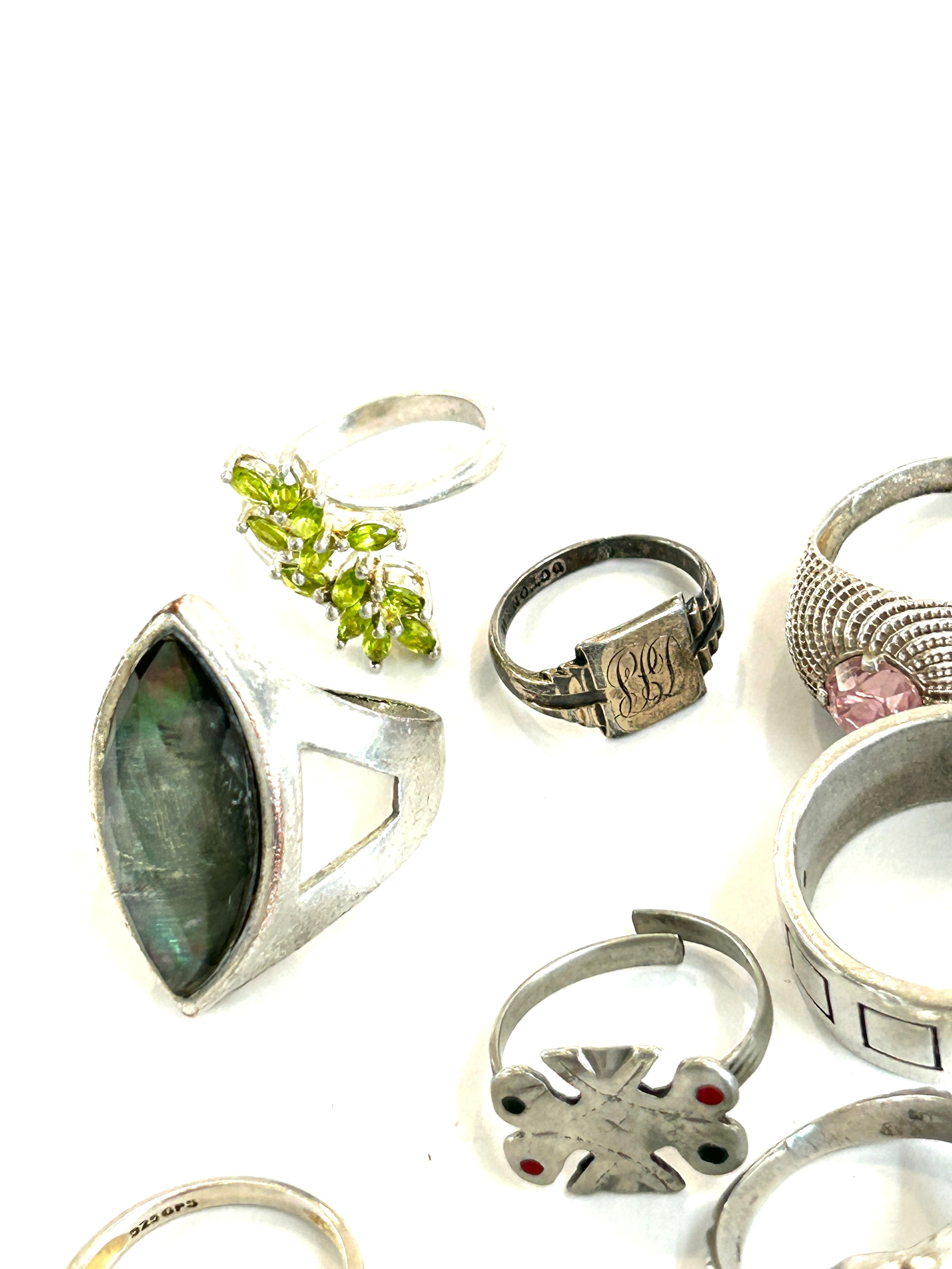 Selection of assorted rings includes silver rings, silver signet ring etc - Image 3 of 4