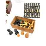 3 Sets of complete chess sets includes wooden and metal