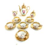 Vintage gold gilt tea service