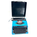 Blue Silver Reed Silverette II Vintage Portable Typewriter