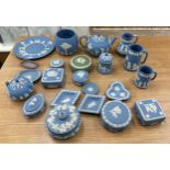 Selection of Wedgwood includes tea pot, jugs, trinkets etc