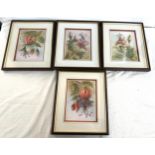 Five framed 3D paper artwork signed Rob Poml measures approx 12 inches long by 10.5 inches wide