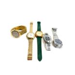Collection of 5 vintage swiss made electronic gents wrist watches including Avia and Waltham circa