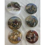 Selection of vintage porcelain pot lids