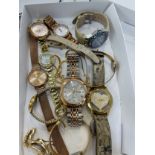 Large selection of ladies wrist watches includes Comtex, Lige, Guess etc