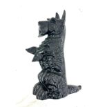 Vintage cast iron Scotty dog door stop measures approx 15 inches