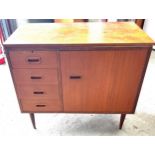 Singer teak 4 drawer 1 door sewing machine 31 inches tall 34 inches wide 17 inches depth