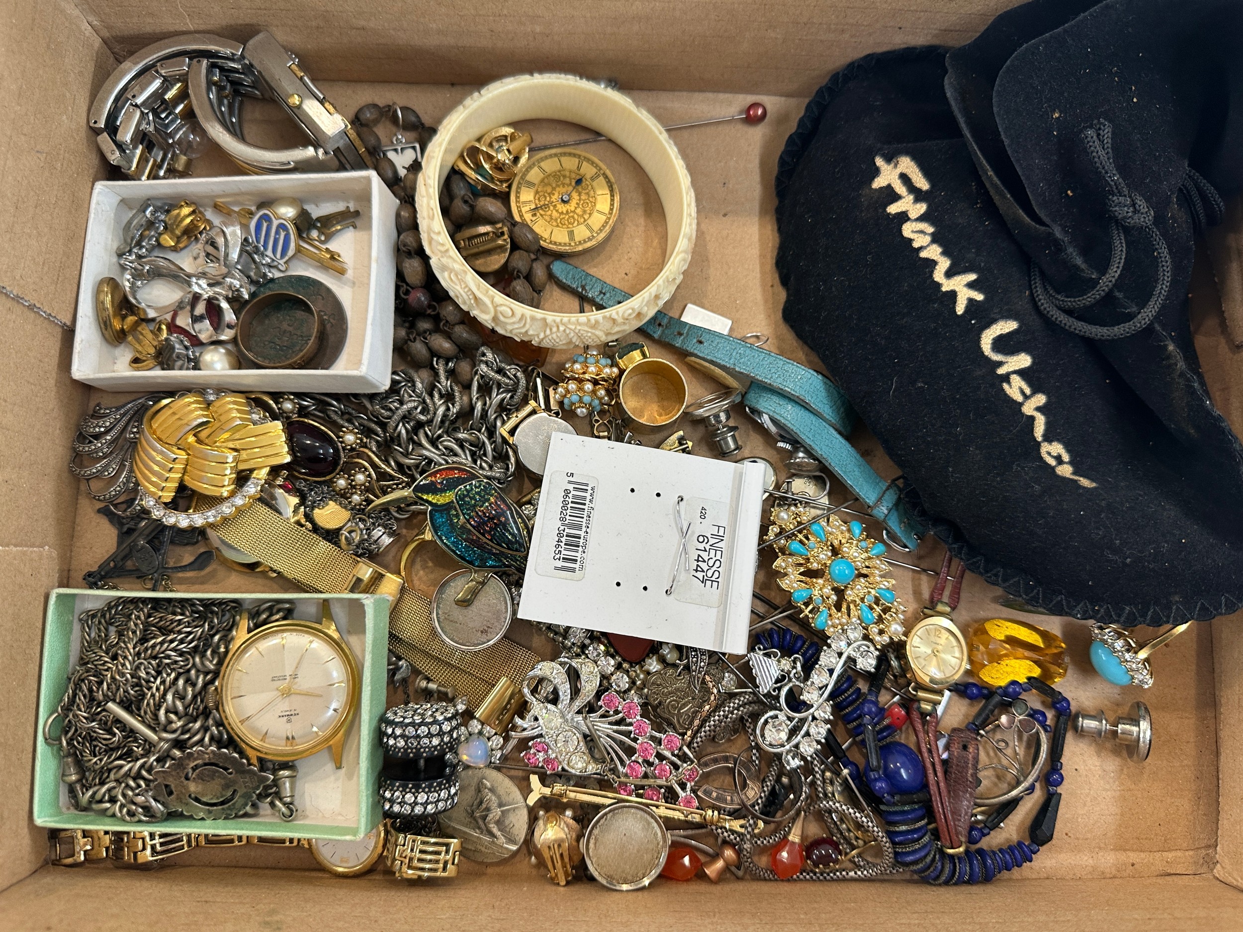Box of assorted vintage costume jewellery - Bild 2 aus 2