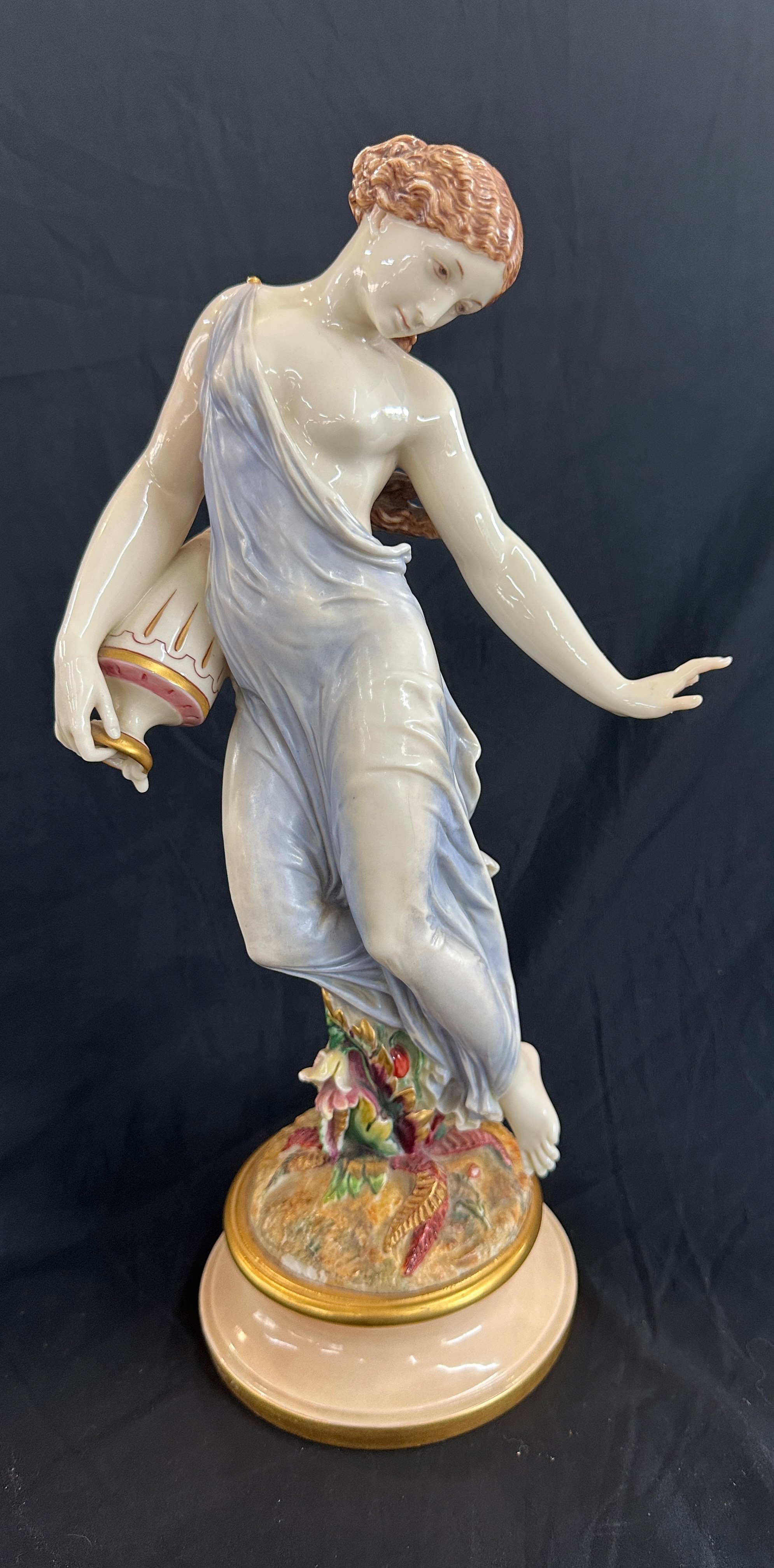 Vintage Meissen style lady figure, damaged height 16 inches tall - Bild 6 aus 6