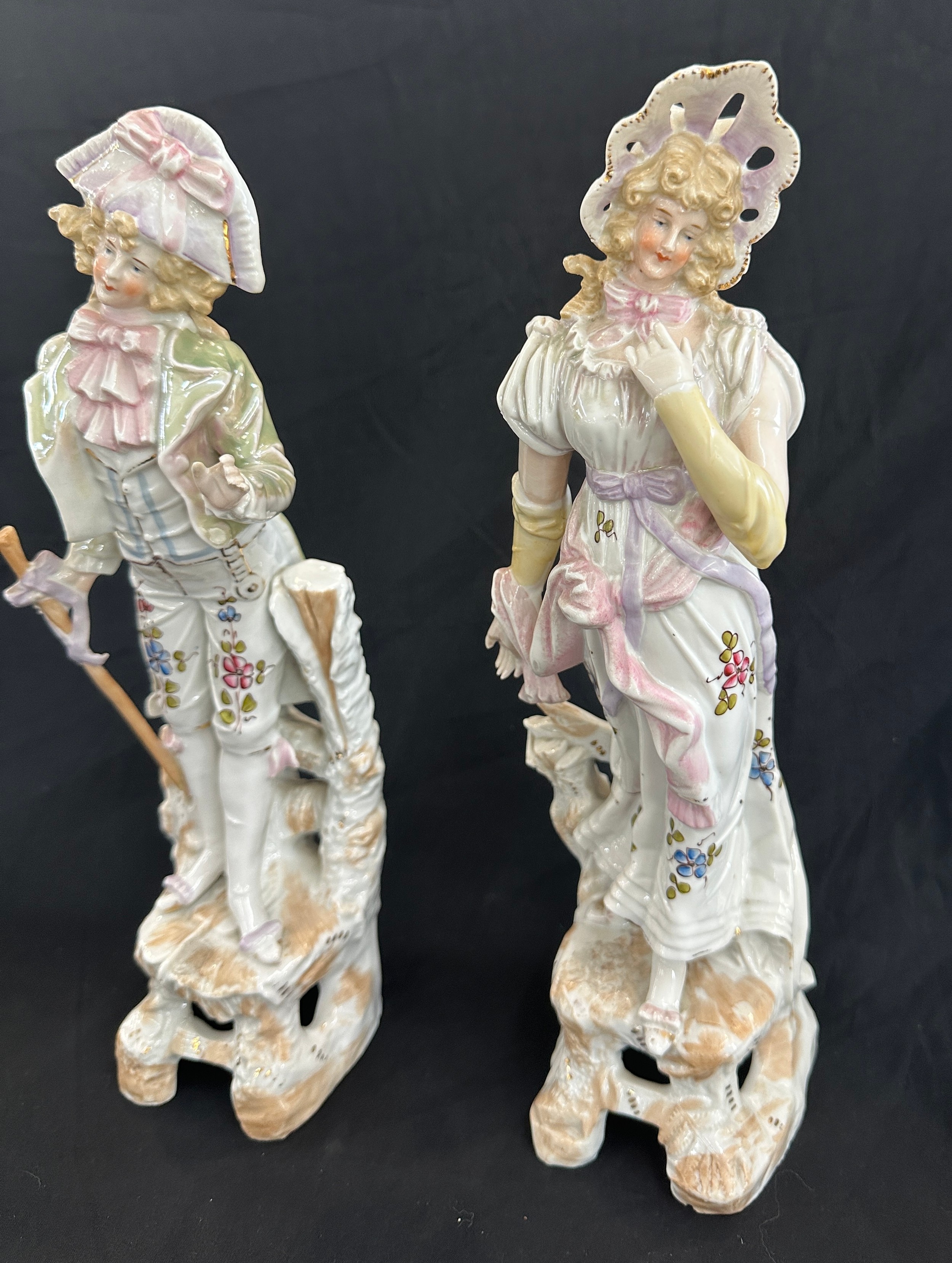 Pair of Meissen style figure height approximately 12.5 inches - Bild 3 aus 6