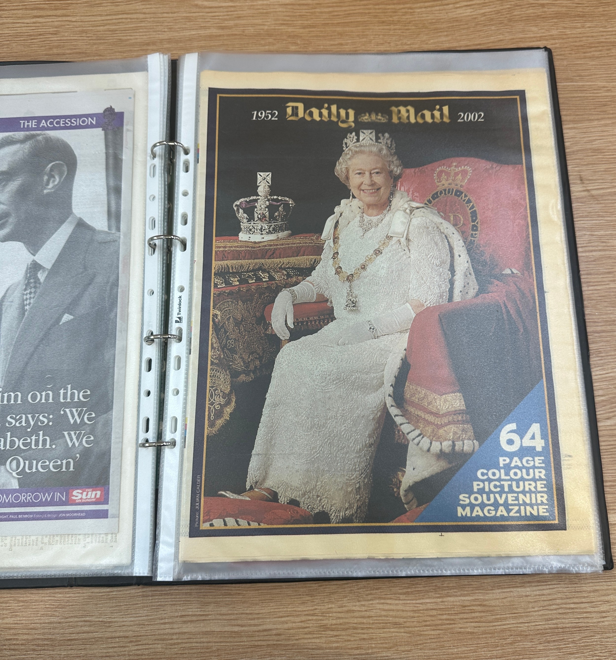 Two large black portfolios of articles covering Royal Family three generations to include wedding - Bild 17 aus 20