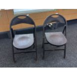 2 Folding textured chairs