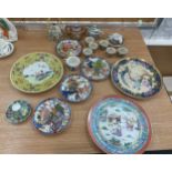Selection of oriental items to include tea pots, plates, cup and saucers etc