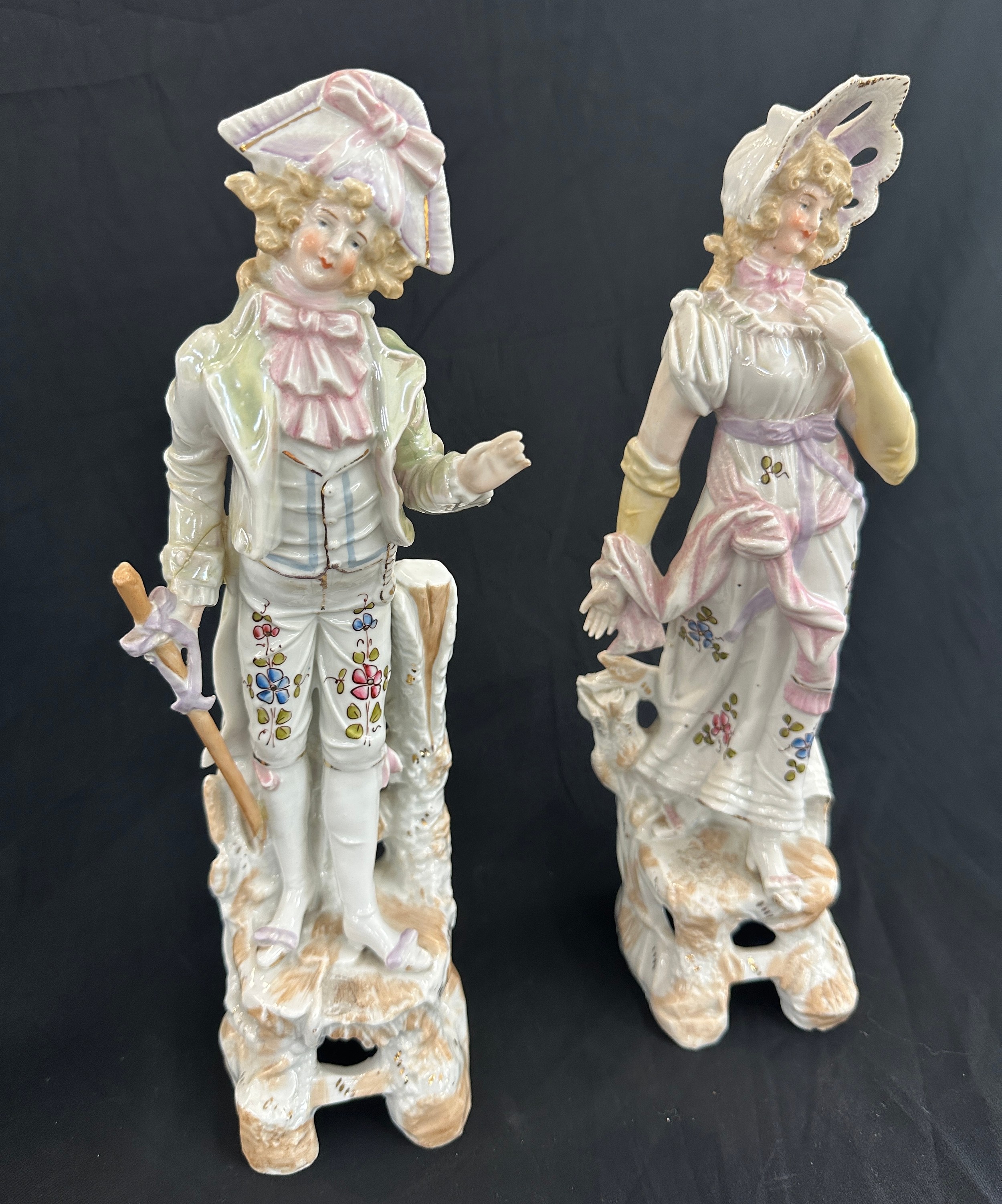 Pair of Meissen style figure height approximately 12.5 inches - Bild 2 aus 6