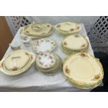 Large selection of part dinner services to include Woods Ivory ware and others