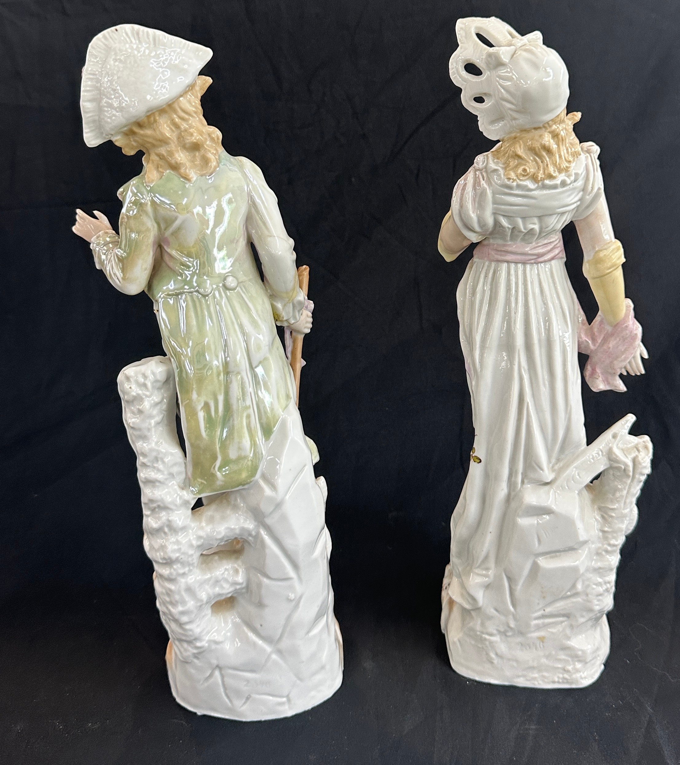 Pair of Meissen style figure height approximately 12.5 inches - Bild 4 aus 6