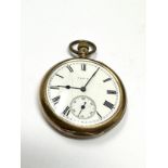 Antique Elgin gold plated open face pocket watch the watch is ticking